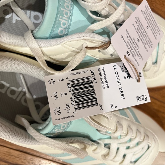 Adidas Mint and Cream Court Sneakers - Picture 3 of 4